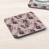 孔雀の羽パターン コースター (左側)