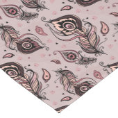 孔雀の羽パターン ショートテーブルランナー (コーナー)