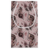 孔雀の羽パターン スモールペーパーバッグ (裏面)