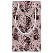 孔雀の羽パターン スモールペーパーバッグ (正面)