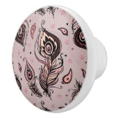 孔雀の羽パターン セラミックノブ (右)