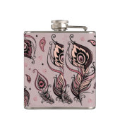 孔雀の羽パターン フラスク (裏面)