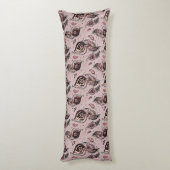 孔雀の羽パターン ボディピロー (裏面 (縦))