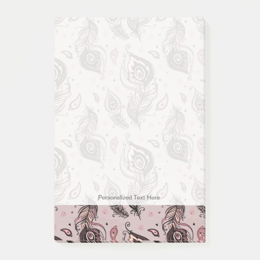 孔雀の羽パターン ポストイット (正面)