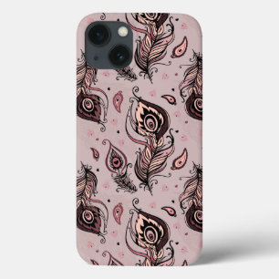 孔雀の羽パターン iPhone 13ケース