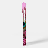 孔雀の羽ピンクiPhoneタフなケースメイトのケース Case-Mate iPhoneケース (裏面 / 左)