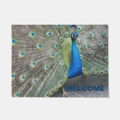 孔雀の羽フォトウェルカム ドアマット (正面)