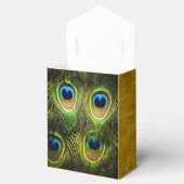 孔雀の羽ブラシ付き金ゴールド優先ボックス フェイバーボックス (オープン)