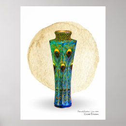 孔雀の羽プリント、バリューポスター紙(マット) ポスター