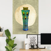 孔雀の羽プリント、バリューポスター紙(マット) ポスター (ホームオフィス)