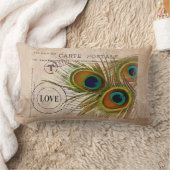 孔雀の羽愛ノート ランバークッション (ブランケット)