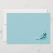 孔雀の羽根でおめでたい日を発表しよう 招待状 (裏面)