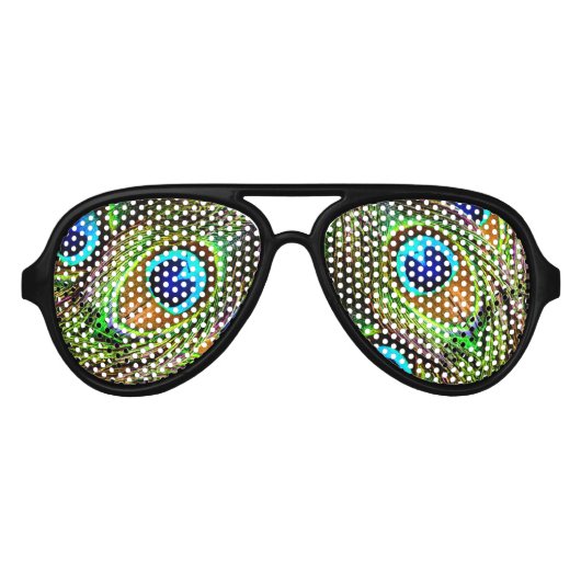 孔雀の羽根の侵入 アビエーターサングラス (正面)