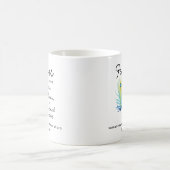孔雀の羽根の元気が出るポジティブな名言 コーヒーマグカップ (中央)