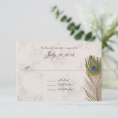 孔雀の羽根の返信 出欠カード (スタンド正面)