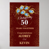 孔雀の羽根50周年結婚記念 ポスター (正面)