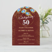 孔雀の羽根50周年結婚記念 招待状 (スタンド正面)