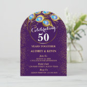 孔雀の羽根50周年結婚記念 招待状 (スタンド正面)