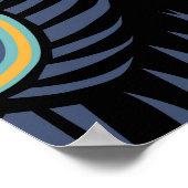 孔雀の羽根：パタエレガントーン。 ポスター (角)