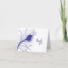 孔雀の羽根 紫 ありがとうございます サンキューカード