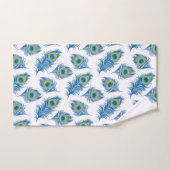 孔雀の羽模様タオル バスタオルセット (ハンドタオル)