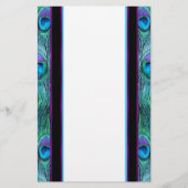 孔雀の羽毛ドラマ文房具 便箋 (正面)