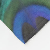 孔雀の羽毛布 フリースブランケット (角)