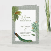 孔雀の羽毛結婚熱帯のサービス順序 プログラム (正面)