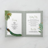 孔雀の羽毛結婚熱帯のサービス順序 プログラム (内部)