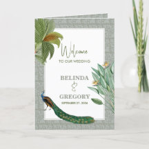 孔雀の羽毛結婚熱帯のサービス順序