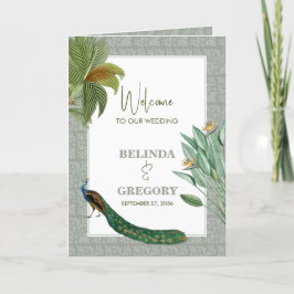 孔雀の羽毛結婚熱帯のサービス順序 プログラム