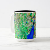 孔雀の羽毛 ツートーンマグカップ (正面左)
