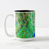 孔雀の羽毛 ツートーンマグカップ (左)