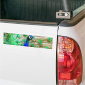 孔雀の羽毛 バンパーステッカー (トラック上)