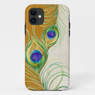 孔雀の羽王室ののダマパーソナライズされたスク iPhone 11 ケース
