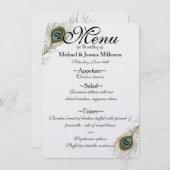 孔雀の羽結婚のメニュー メニュー (正面/裏面)