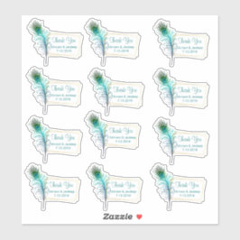 孔雀の羽結婚羽の恩恵 シール