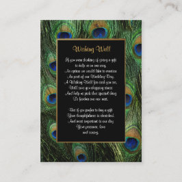 孔雀の羽結婚羽 – Wishing Well エンクロージャーカード