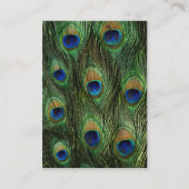 孔雀の羽結婚羽 – Wishing Well エンクロージャーカード (裏面)