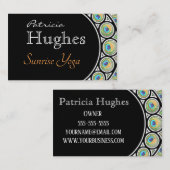 孔雀の羽縁ど 名刺 (正面/裏面)