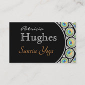 孔雀の羽縁ど 名刺 (正面)