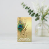 孔雀の羽金ゴールドエキゾチックBoho友人を参照 紹介カード (スタンド正面)
