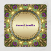 孔雀の羽金ゴールドグローインディアンウェディングエグスト プログラム (正面)