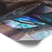 孔雀の羽飲み物用品灯油ランプのポスター ポスター (角)