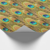 孔雀の羽2ラッピング紙 ラッピングペーパー (角)