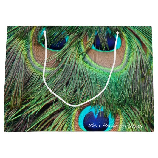 孔雀の羽3 ラージペーパーバッグ (正面)