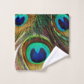 孔雀の羽4バスルームのタオルセット バスタオルセット (ウォッシュタオル)