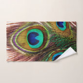 孔雀の羽4バスルームのタオルセット バスタオルセット (ハンドタオル)