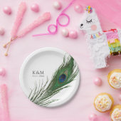 孔雀の羽 |の結婚イベント ペーパープレート (パーティー)