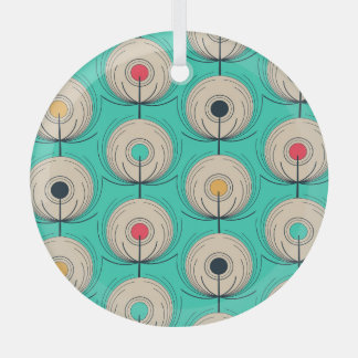 孔雀の羽：アイボリーブルーファンタジー。 ガラスオーナメント